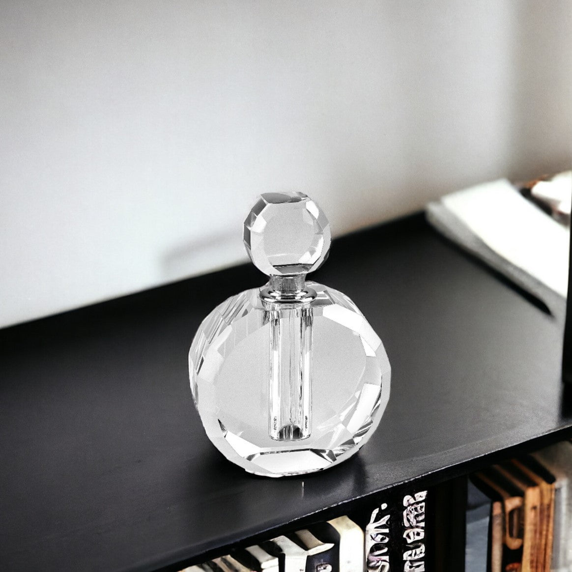 5" Clear Crystal Decorative Perfume Bottle-0